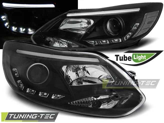 FORD FOCUS MK3 11- 10.14 TUBE LIGHTS BLACK - autorivallo