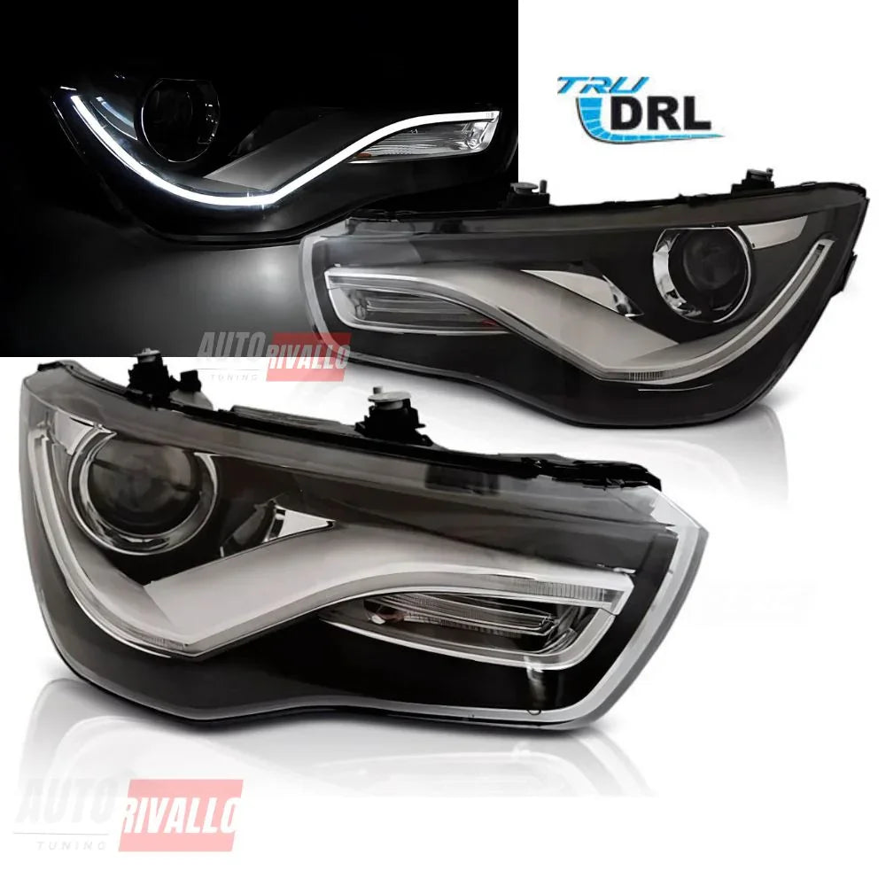 Audi A1 8X 2010-2014 Fari Anteriori LED Diurne TRU Neri - autorivallo
