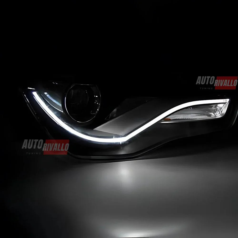 Audi A1 8X 2010-2014 Fari Anteriori LED Diurne TRU Neri - autorivallo