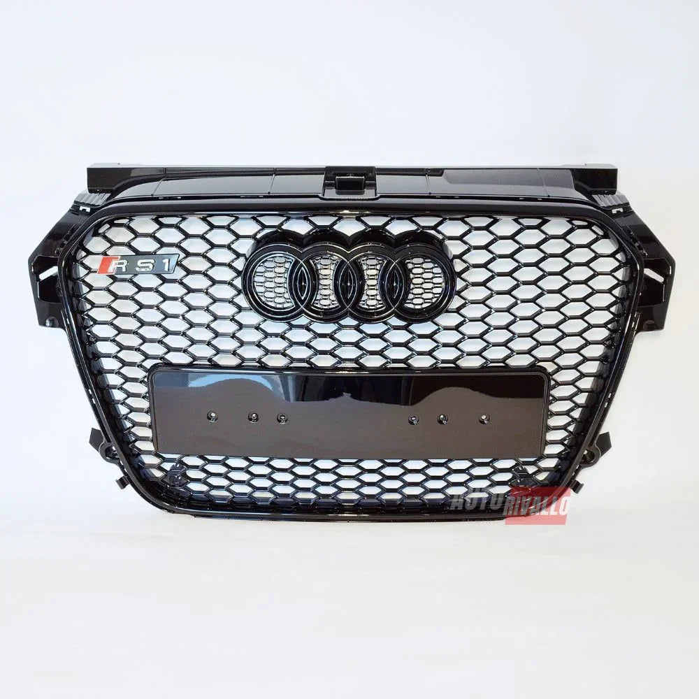 Audi A1 8X 2010-2015 Griglia Anteriore RS1 Look Nero Lucido - autorivallo