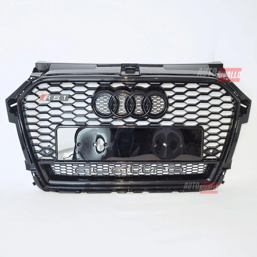 Audi A1 8X 2015-2018 Griglia Anteriore RS1 Look Nero Lucido - autorivallo