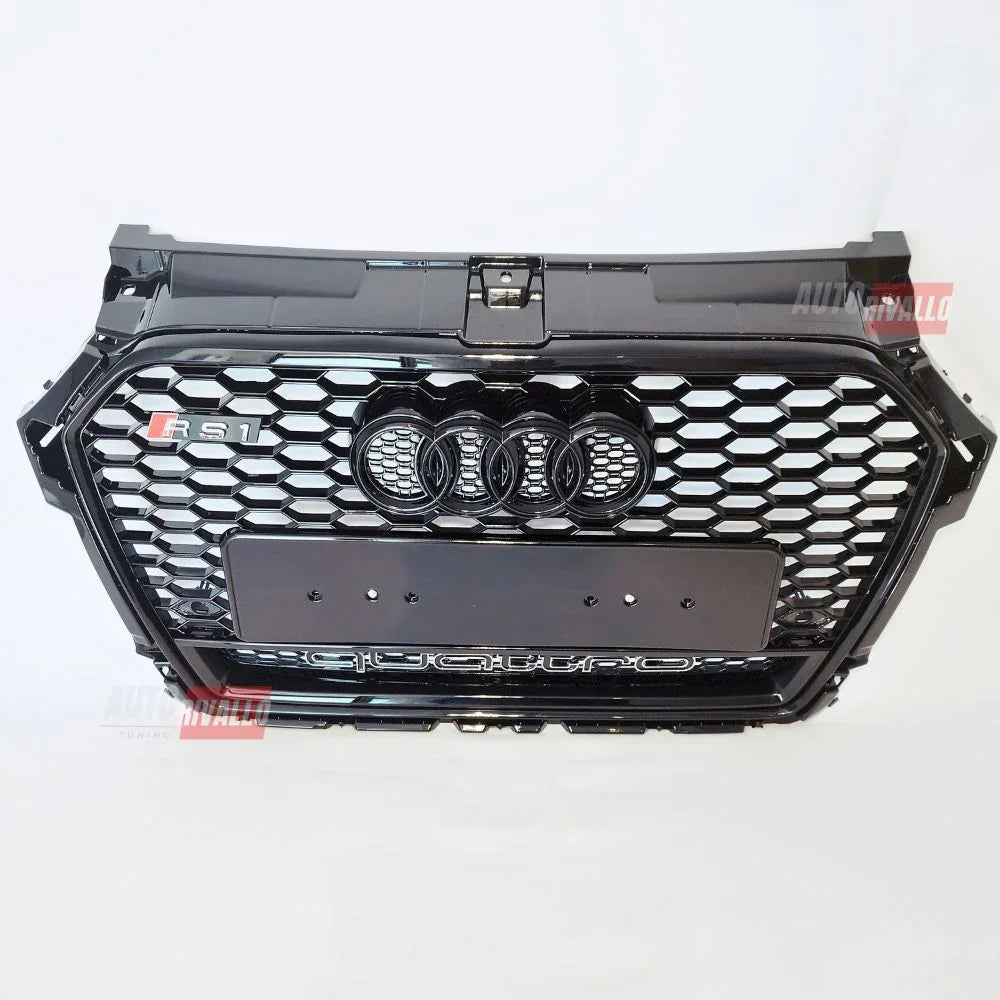 Audi A1 8X 2015-2018 Griglia Anteriore RS1 Look Nero Lucido - autorivallo