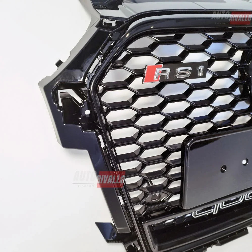 Audi A1 8X 2015-2018 Griglia Anteriore RS1 Look Nero Lucido - autorivallo