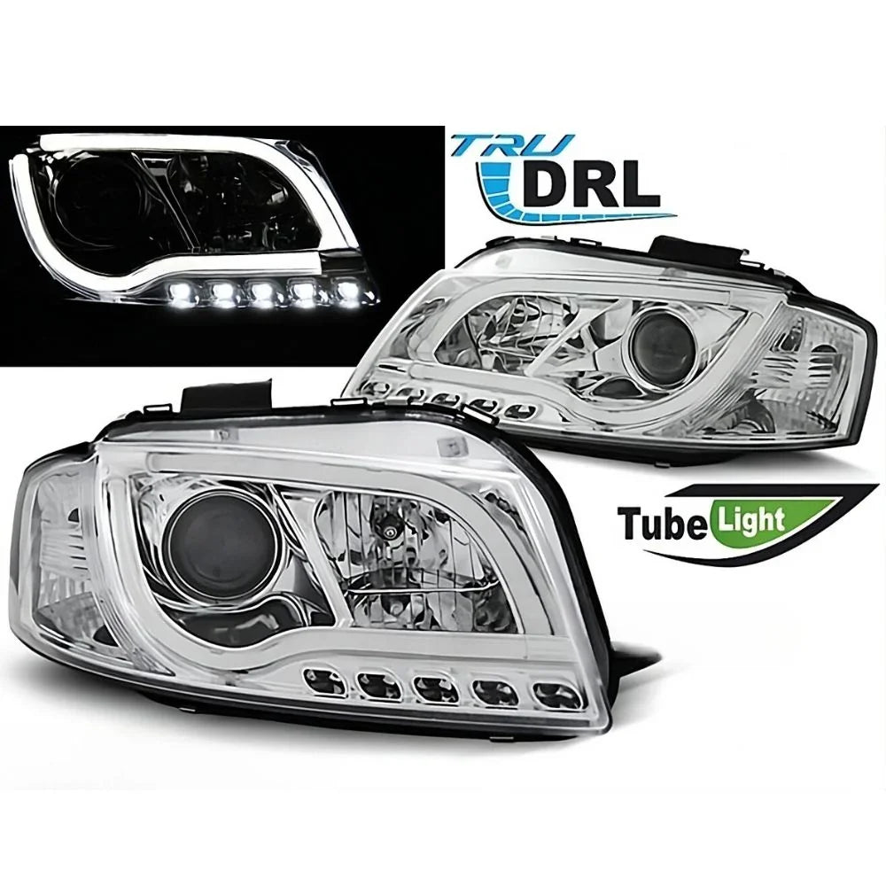 Audi A3 8P 8PA 2003-2008 Fari Anteriori LED DRL TRU Lightube - autorivallo