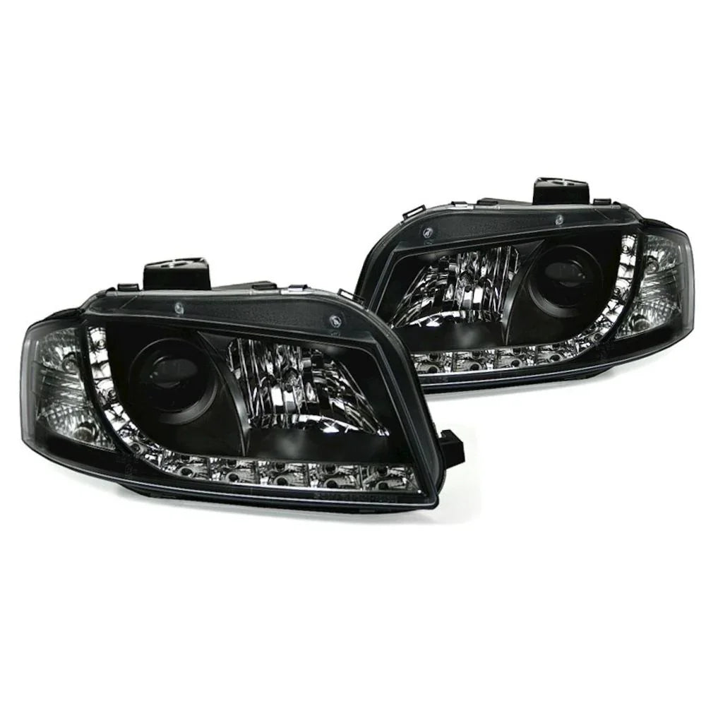 Audi A3 8P 8PA 2003-2008 Fari Anteriori LED Diurne Neri - autorivallo