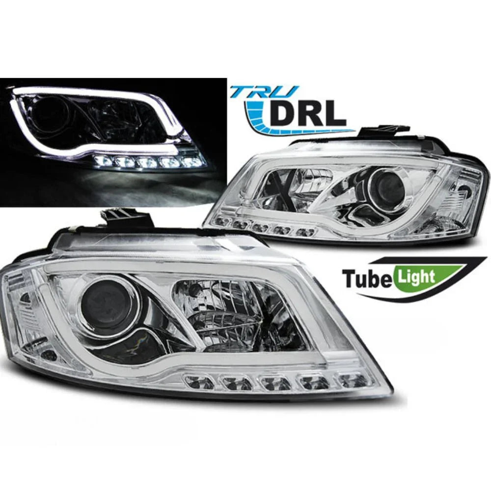 Audi A3 8P 8PA 2008-2012 Fari Anteriori LED DRL TRU Lightube - autorivallo