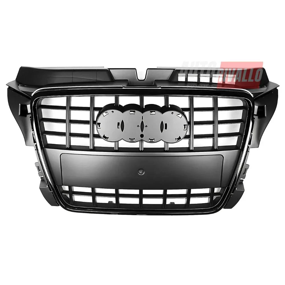 Audi A3 8P 2008-2012 Griglia Anteriore S3 Look Nero Lucido - autorivallo