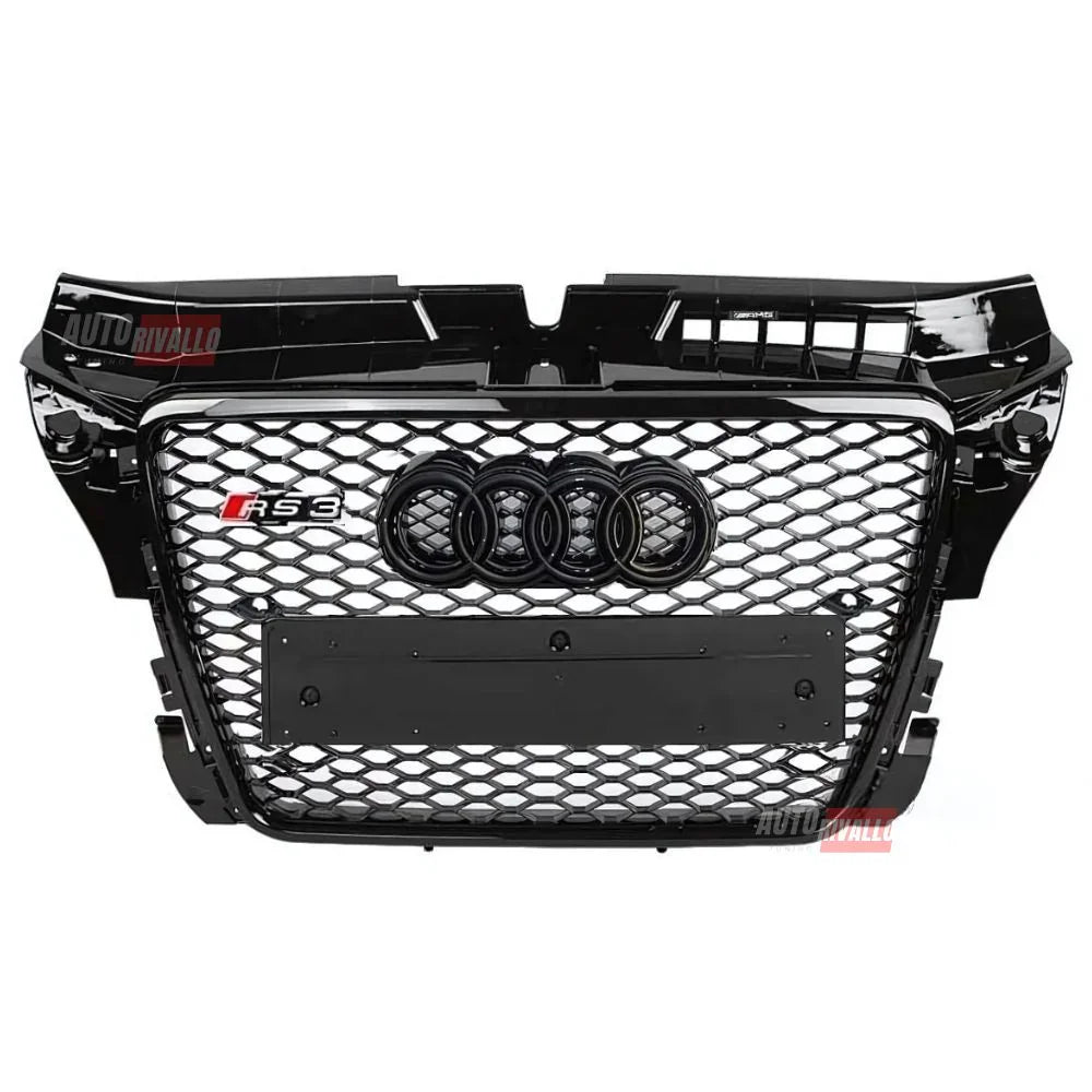 Audi A3 8P 2009-2012 Griglia Anteriore RS3 Look Nero Lucido - autorivallo