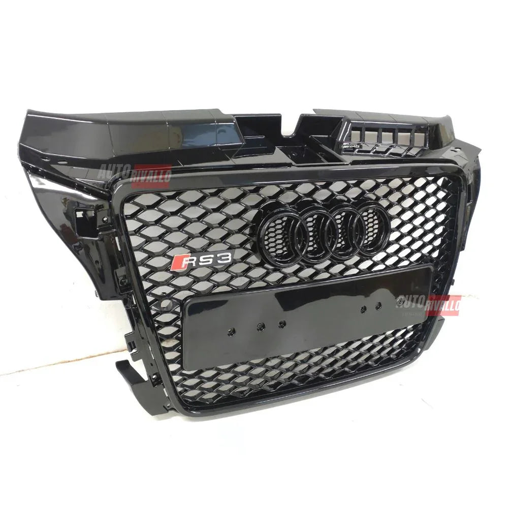 Audi A3 8P 2009-2012 Griglia Anteriore RS3 Look Nero Lucido - autorivallo
