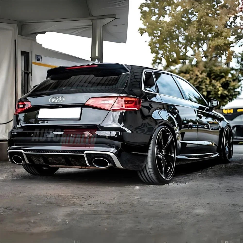 Audi A3 8V 2012-2016 Diffusore Sotto Paraurti RS3 Look Nero - autorivallo