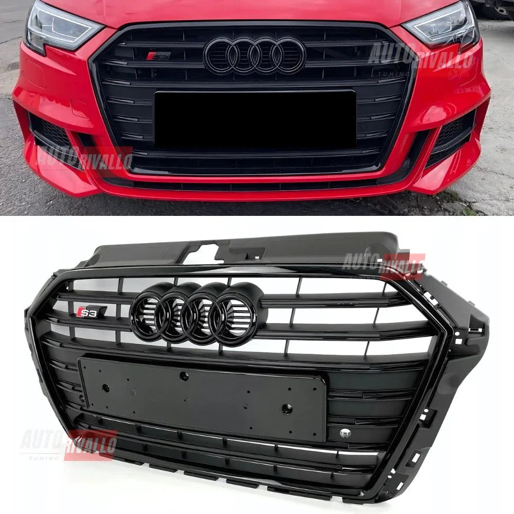 Audi A3 8V 2016-2020 Griglia Anteriore Look S3 Calandra Nera - autorivallo