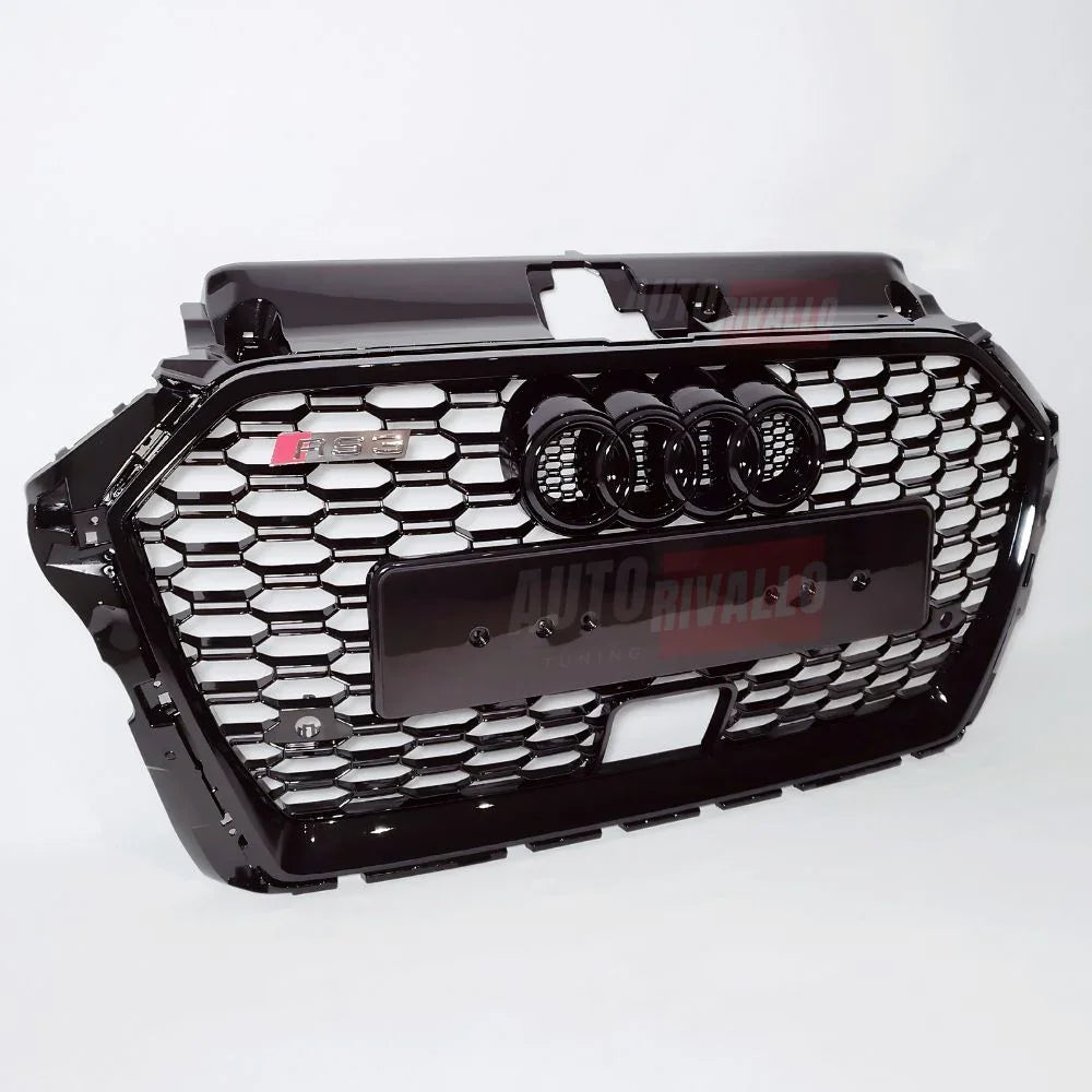 Audi A3 8V 2016-2020 Griglia Anteriore RS3 Look Nero Lucido - autorivallo
