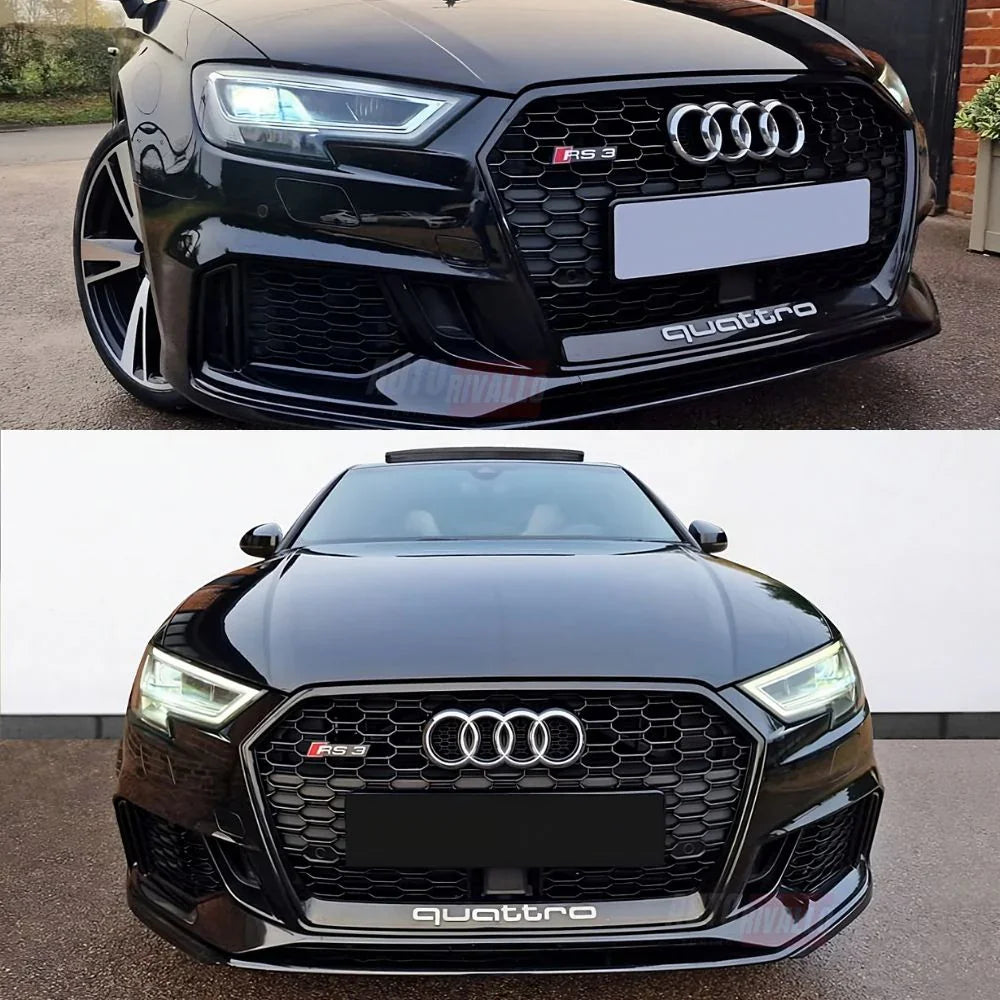 Audi A3 8V 2016-2020 Griglia Anteriore RS3 Look Nero Lucido - autorivallo