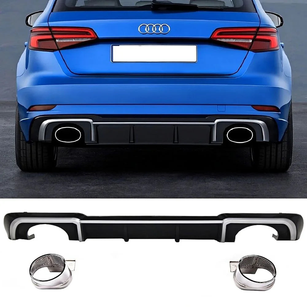 Audi A3 8V S-Line 2016-2020 Diffusore Sotto Paraurti RS3 Look - autorivallo