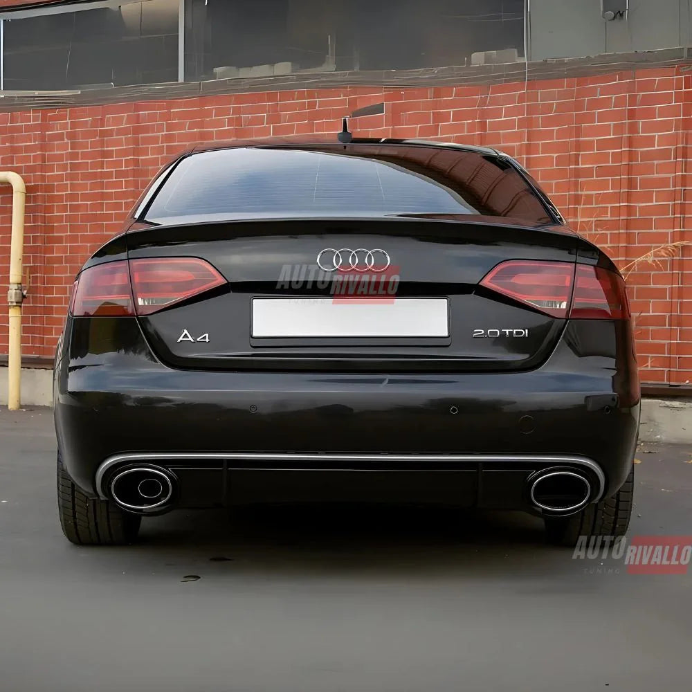 Audi A4 B8 2007-2011 Diffusore Posteriore RS4 Look Nero - autorivallo