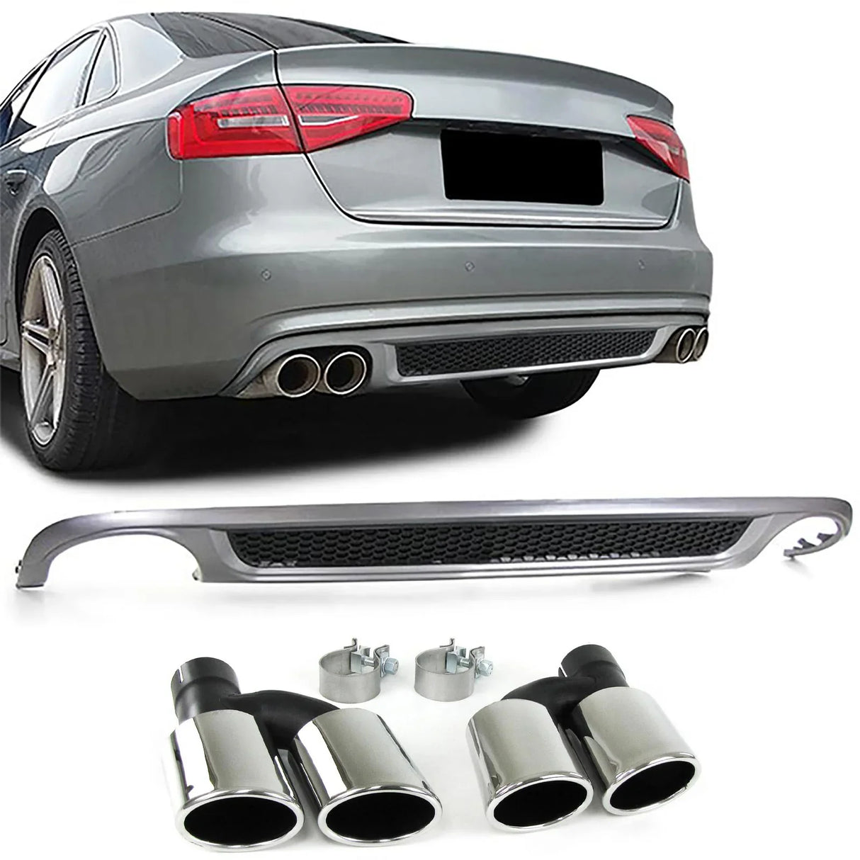 Audi A4 B8 8K 2007-2011 Diffusore Posteriore Look S-Line - autorivallo