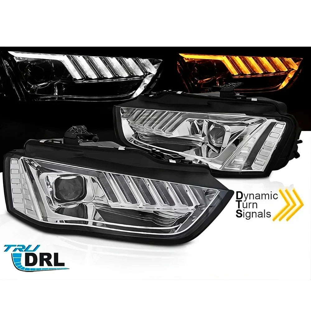 Audi A4 B8 8K 2011-2015 Fari Anteriori LED Matrix Cromato H7 - autorivallo