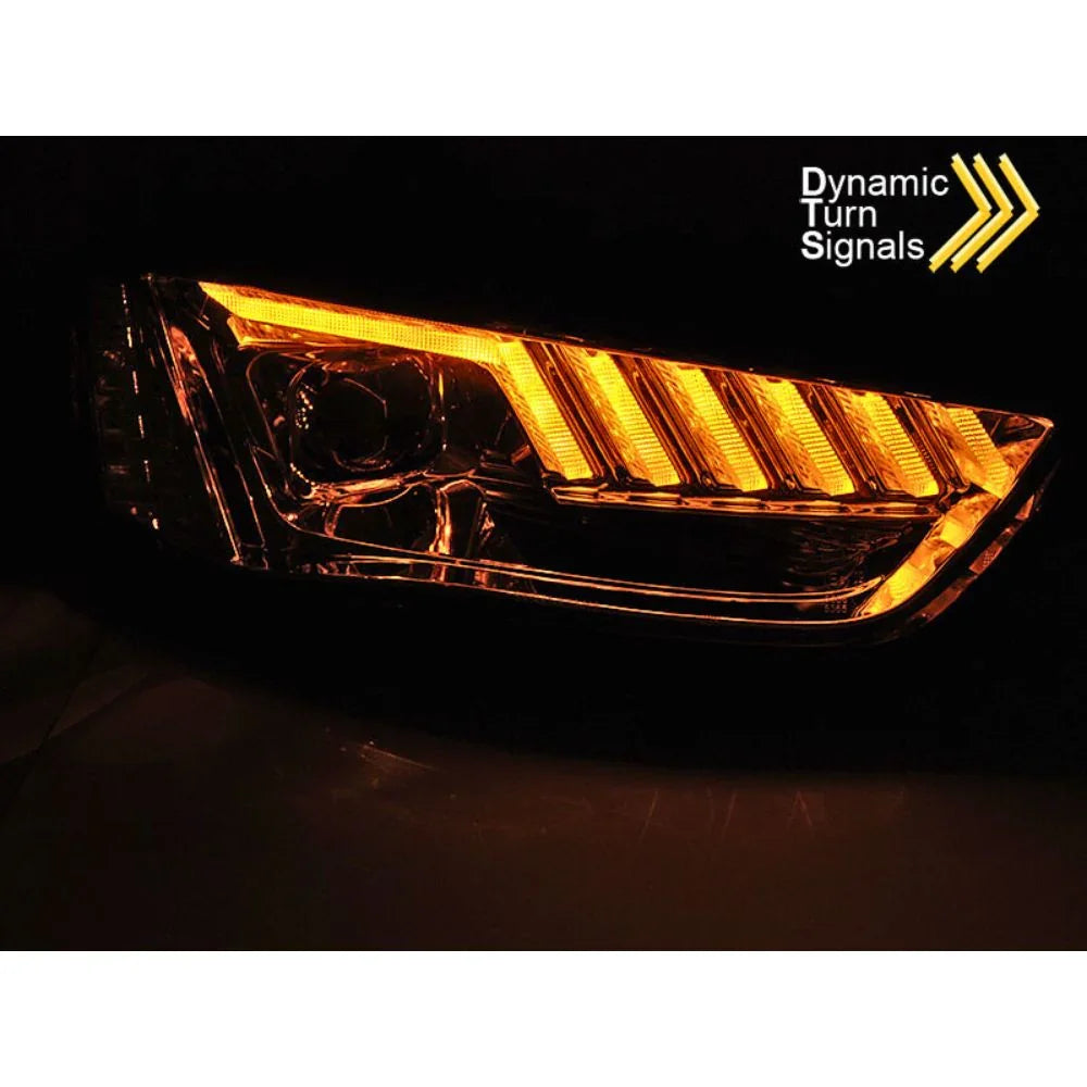 Audi A4 B8 8K 2011-2015 Fari Anteriori LED Matrix Cromato H7 - autorivallo