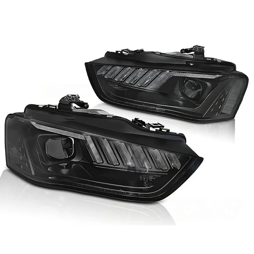 Audi A4 B8 8K 2011-2015 Fari Anteriori LED Matrix Nero H7 - autorivallo