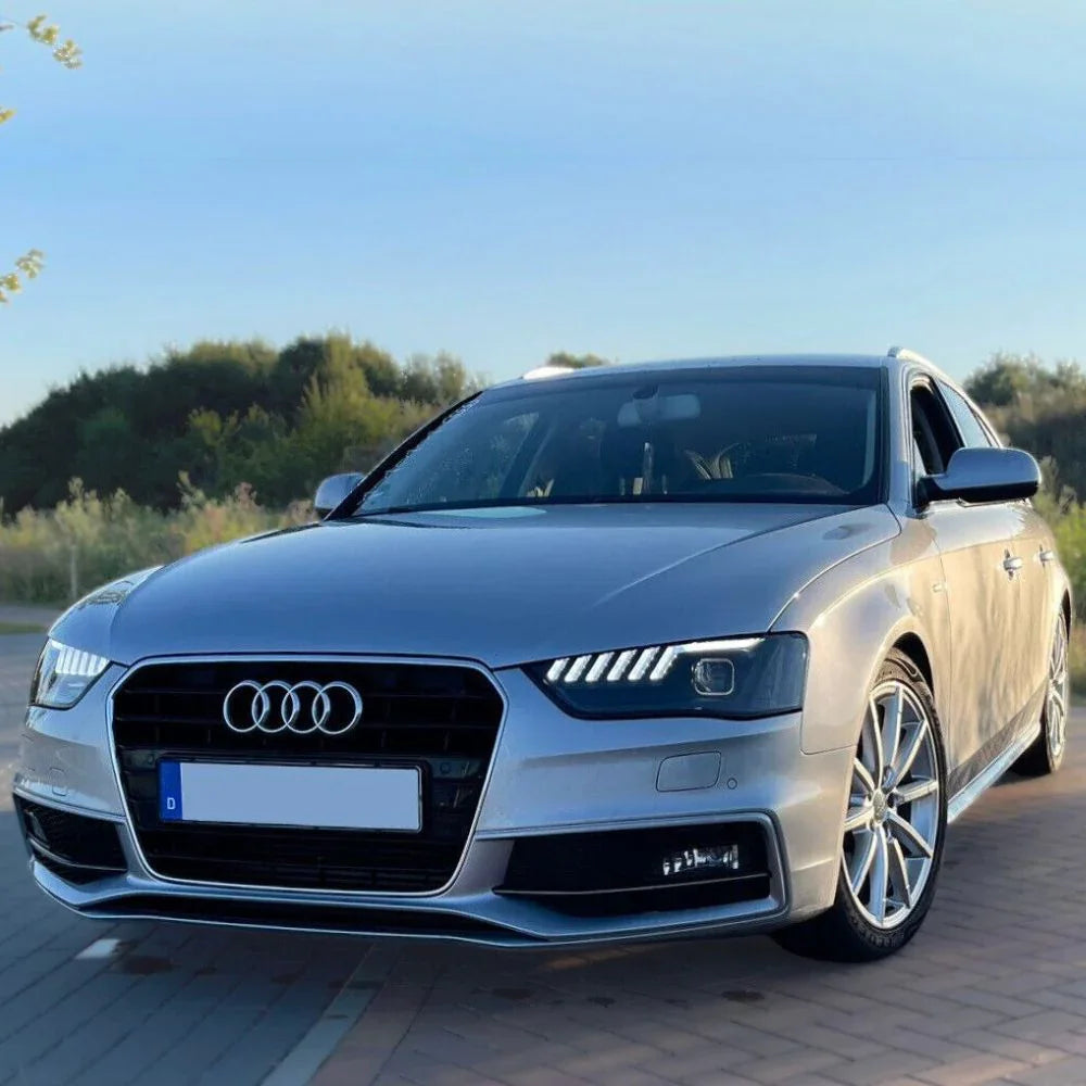 Audi A4 B8 8K 2011-2015 Fari Anteriori LED Matrix Nero H7 - autorivallo