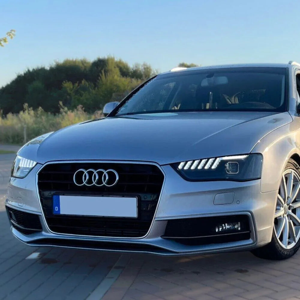 Audi A4 B8 8K 2011-2015 Fari Anteriori LED Matrix Nero H7 - autorivallo