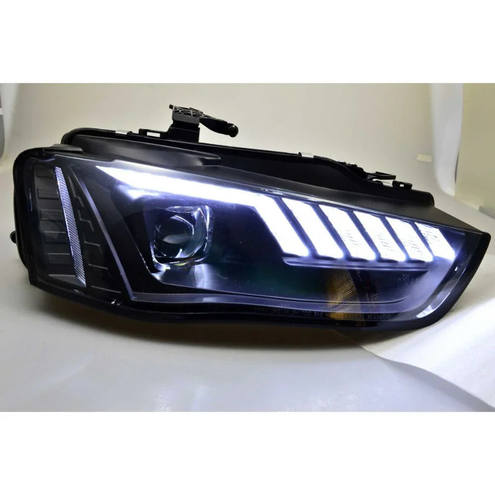 Audi A4 B8 8K 2011-2015 Fari Anteriori LED Matrix Nero H7 - autorivallo