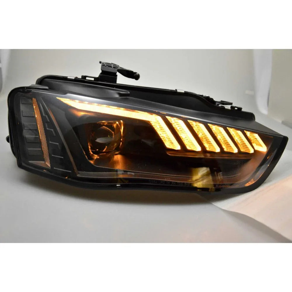 Audi A4 B8 8K 2011-2015 Fari Anteriori LED Matrix Nero H7 - autorivallo