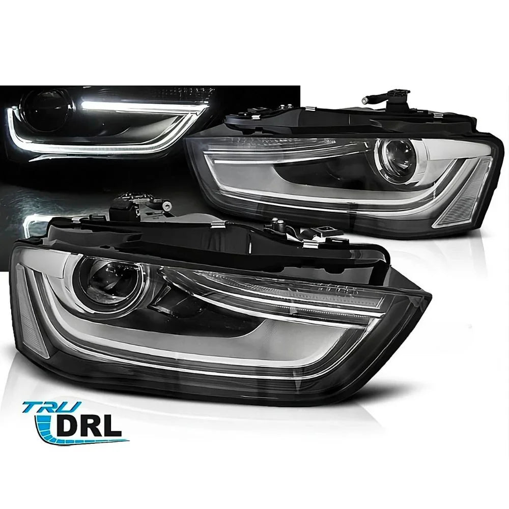 Audi A4 B8 8K 2011-2015 Fari Anteriori LED Diurne TRU Neri - autorivallo