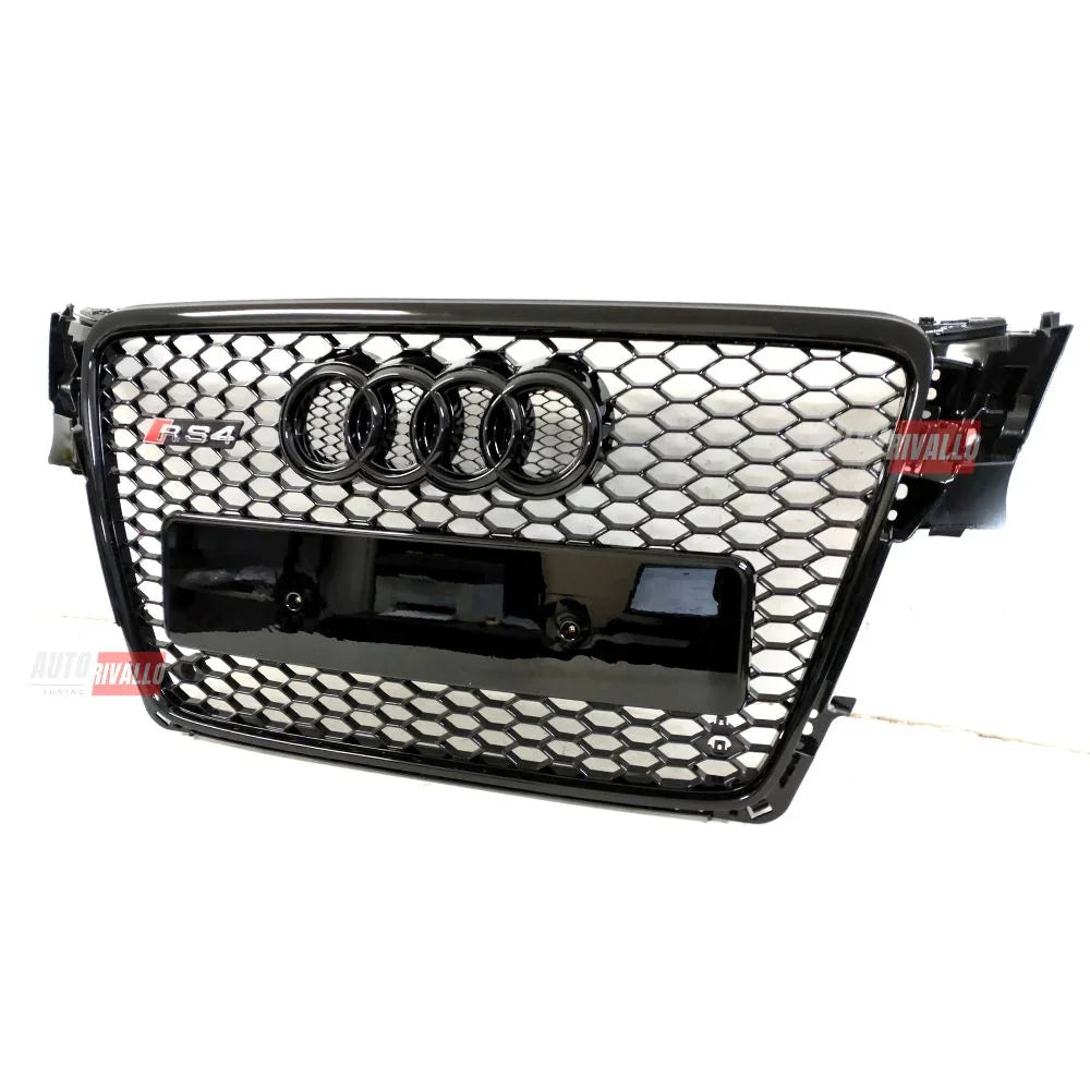 Audi A4 B8 8K 2007-2011 Griglia Anteriore RS4 Look Nero Lucido - autorivallo