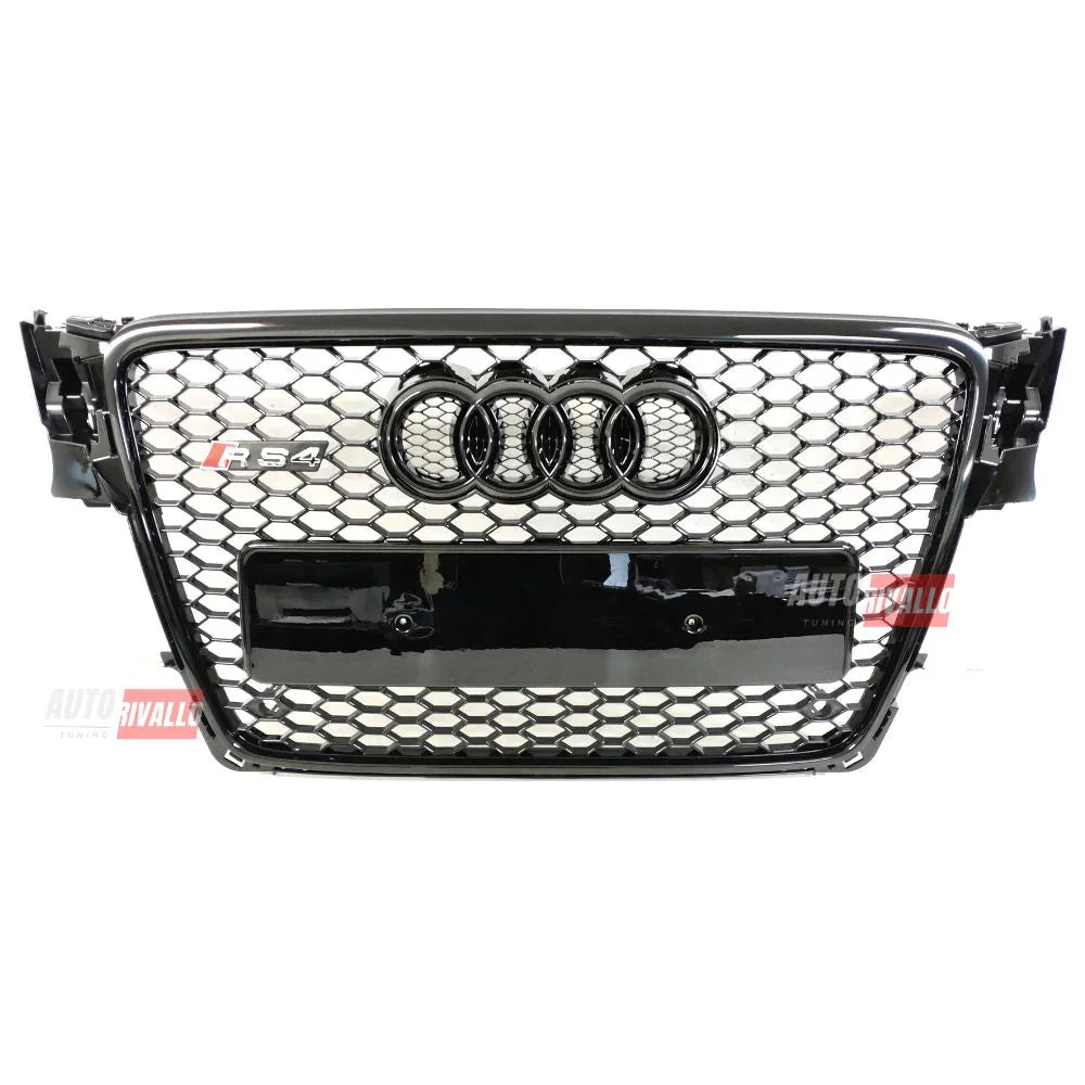 Audi A4 B8 8K 2007-2011 Griglia Anteriore RS4 Look Nero Lucido - autorivallo