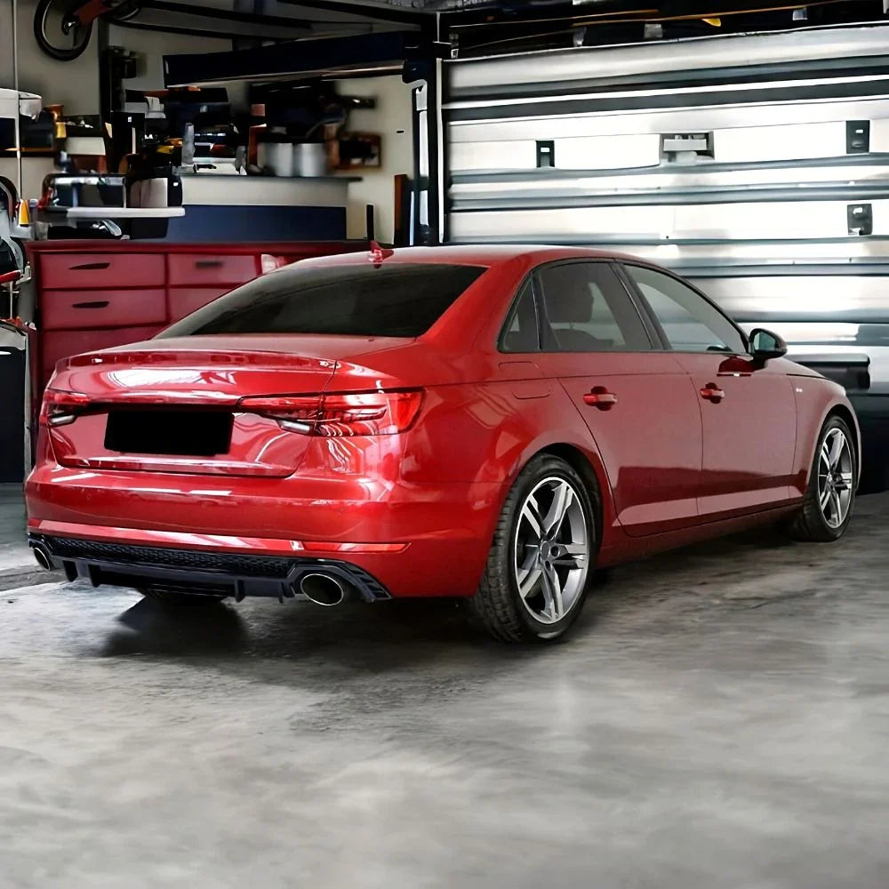 Audi A4 B9 8W S-Line 2015-2019 Diffusore Posteriore RS4 Look - autorivallo