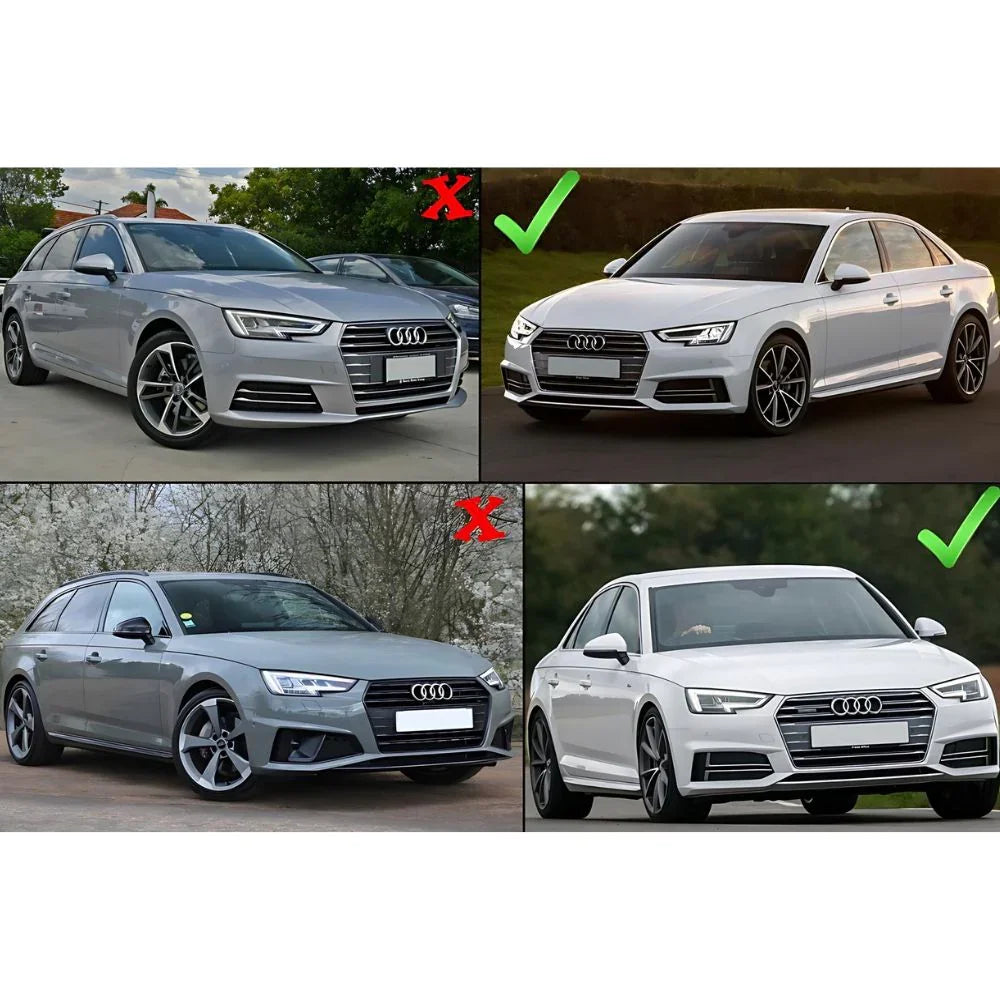 Audi A4 B9 S-Line 15-18 Griglie Fendinebbia RS4 Nero Cromato - autorivallo