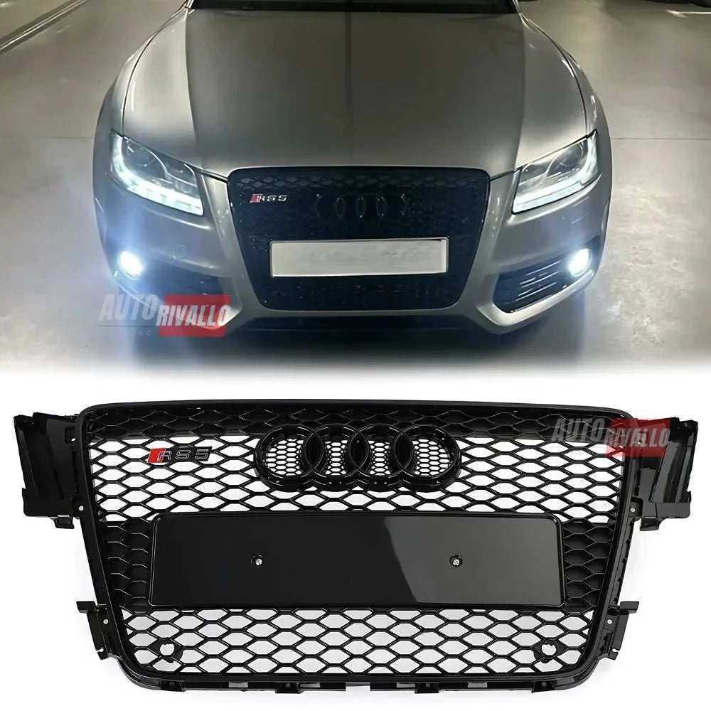 Audi A5 8T 2007-2011 Griglia Radiatore RS5 Look Nero Lucido - autorivallo