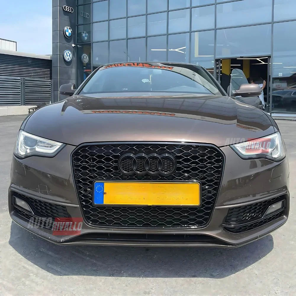 Audi A5 8T 2012-2016 Griglia Anteriore Look RS5 Nero Lucido - autorivallo
