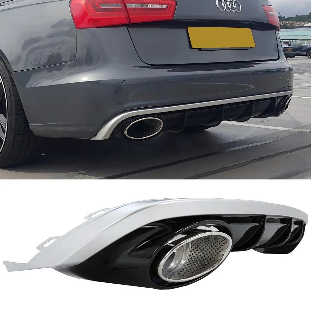 Audi A6 4G C7 Berlina 2015-2018 Diffusore Posteriore RS6 Look - autorivallo