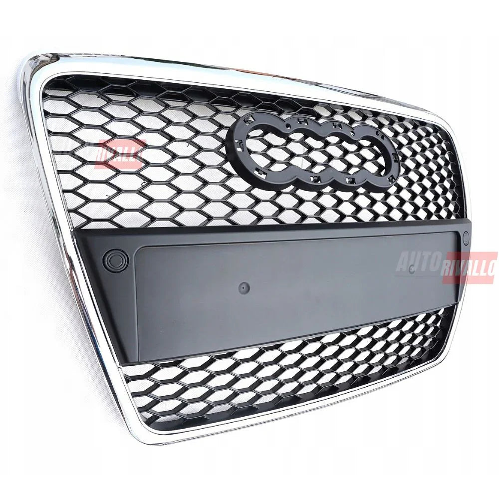 Audi A6 C6 4F 2004-2008 Griglia Radiatore Look RS6 Nero Cromato - autorivallo