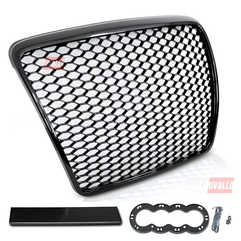Audi A6 C6 4F 2008-2011 Griglia Radiatore Look RS6 Nero Lucido - autorivallo