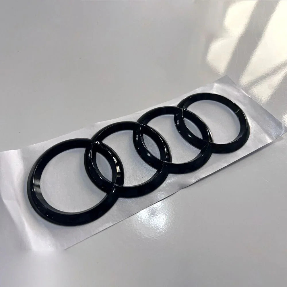 Audi A6 C7 4G Facelift 2015-2018 Logo Anelli Nero Lucido - autorivallo