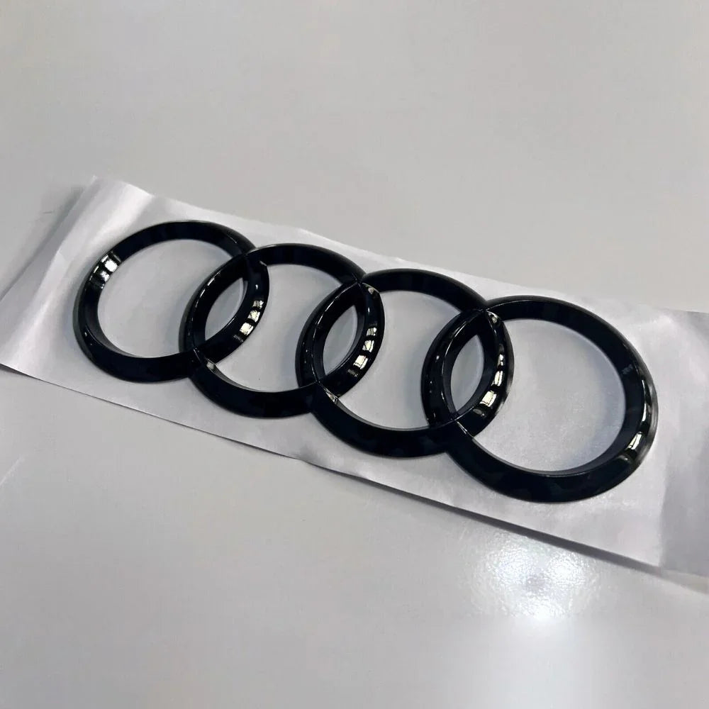 Audi A6 C7 4G Facelift 2015-2018 Logo Anelli Nero Lucido - autorivallo