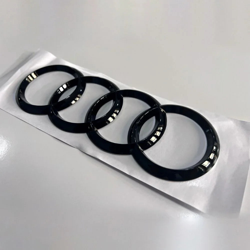 Audi A6 C7 4G Facelift 2015-2018 Logo Anelli Nero Lucido - autorivallo