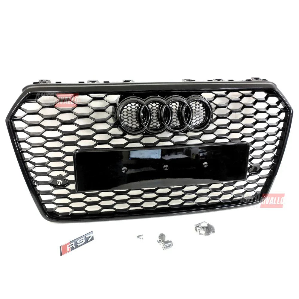 Audi A7 4G C7 2014-2018 Griglia Anteriore RS7 Look Nero Lucido - autorivallo