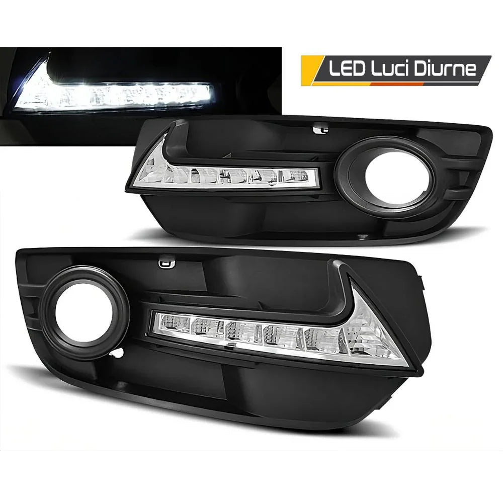 Audi Q5 8R 2008-2011 Griglie Fendinebbia Con Luci Diurne LED - autorivallo