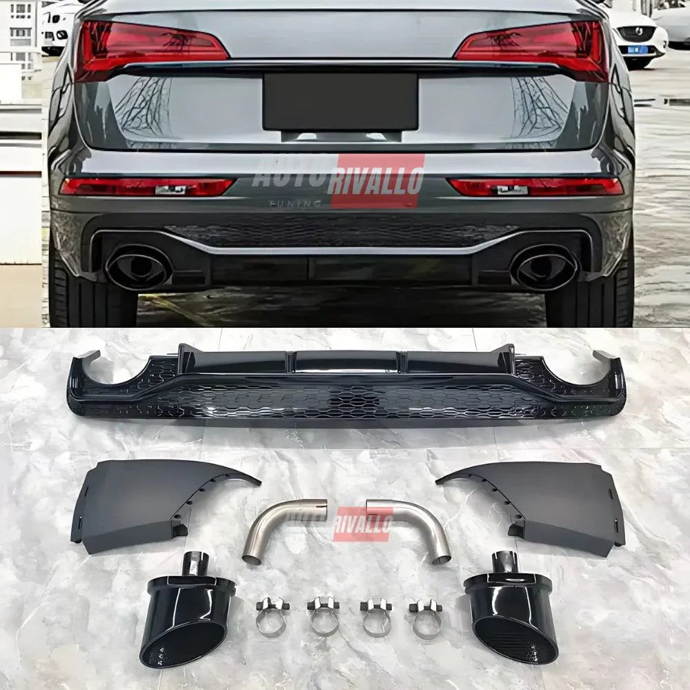 Audi Q5 FY 2021-2024 Diffusore Posteriore RSQ5 Look Nero - autorivallo