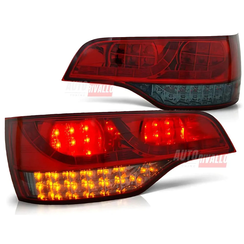 Audi Q7 4L 2005-2009 Fanali Posteriori Stop LED Rosso Fumé - autorivallo