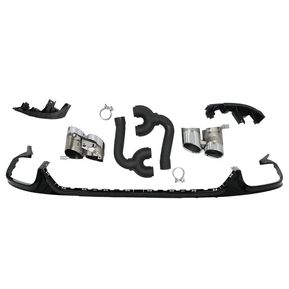 Audi Q8 S-Line 2018-2020 Diffusore Posteriore Doppia Uscita - autorivallo