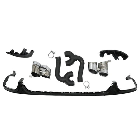 Audi Q8 S-Line 2018-2020 Diffusore Posteriore Doppia Uscita - autorivallo