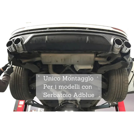 Audi Q8 S-Line 2018-2020 Diffusore Posteriore Doppia Uscita - autorivallo