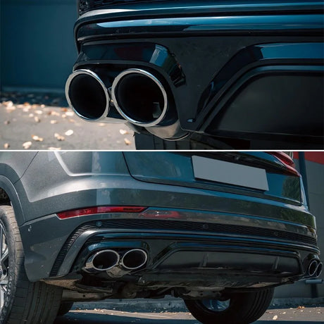 Audi Q8 S-Line 2018-2020 Diffusore Posteriore Doppia Uscita - autorivallo