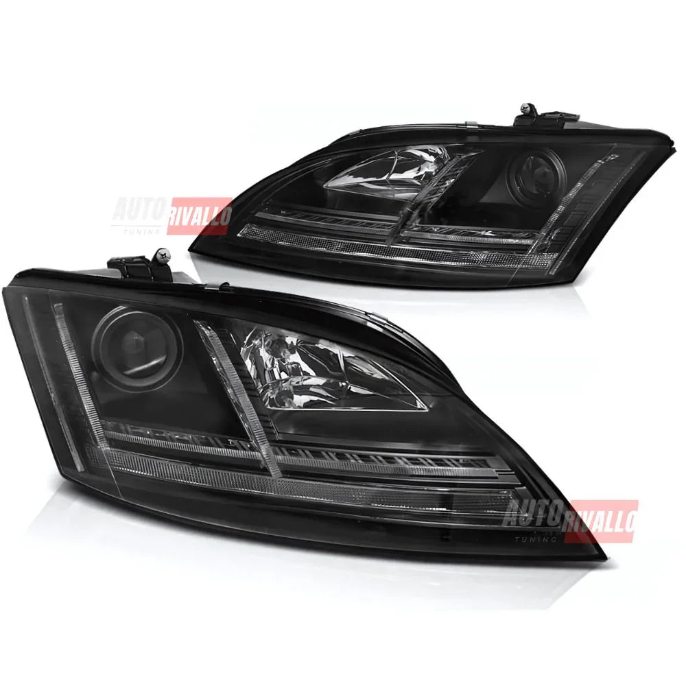 Audi TT 8J 2006-2010 Fari Anteriori LED DRL TRU Neri Xenon - autorivallo