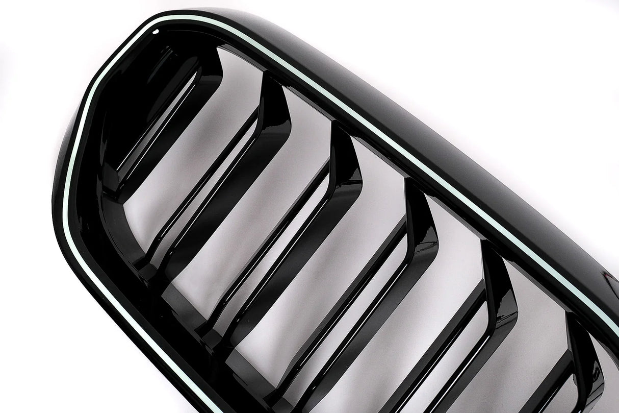 BMW 5 G30 G31 LCI 20-23 Griglia LED Doppia Striscia Nera Illuminata - autorivallo